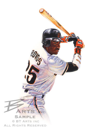 Barry Bonds Original Painting Art | BT Arts Inc