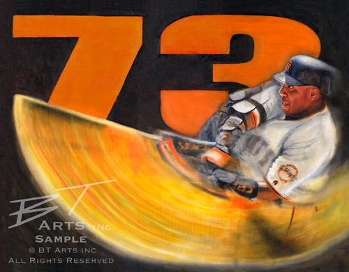 Barry Bonds Original Painting Art | BT Arts Inc