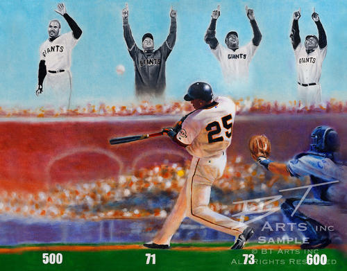 Barry Bonds Original Painting Art | BT Arts Inc