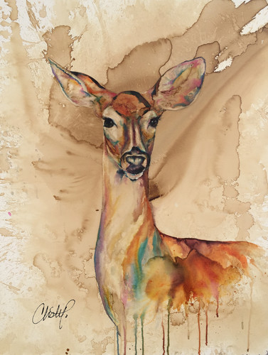 Doe deer signed pudyen