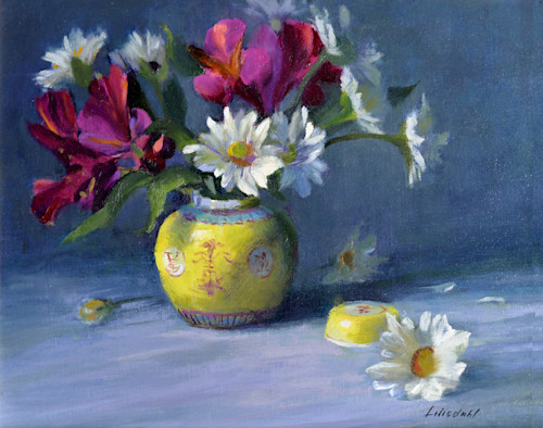 Daisies and chinese bowl print d610 6000 t927uo