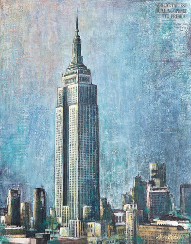Toile New York Skyline – Reproduction Fine Art Par Deni Fomi, Vue Empire State
