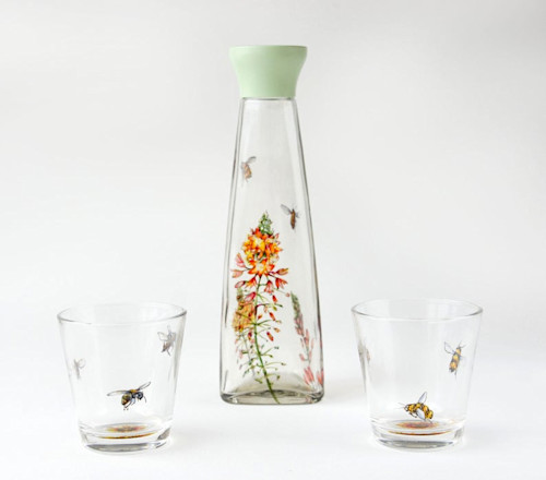 Glass Travel Mug Shrooms And Grass Art | Yevgenia Davidoff's Botanical  Portraits and Artwares