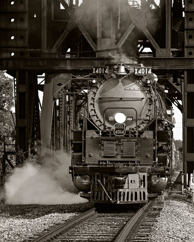 Big Boy 4014 Chugging Along - Vintage train fine-art