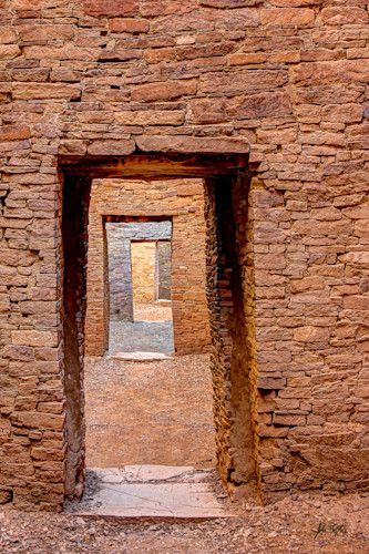Pueblo bonito doors no 1 24x36 orng8b