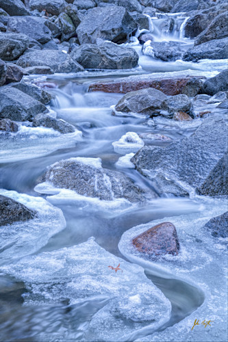 Bridalveil creek ice yosemite national park california 24x36 rrhdjr