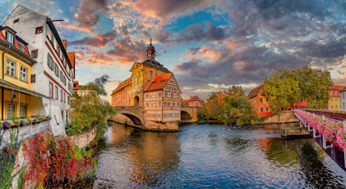 Bamberg historic center with river germany od90mo