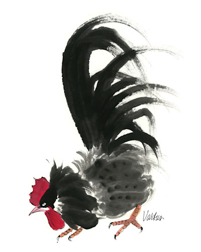 Rooster 16x20 with vartus name zgjddj