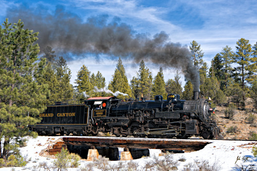 Grand canyon railroad engine 4960 in the coconino national forest 24x36 mldsp0