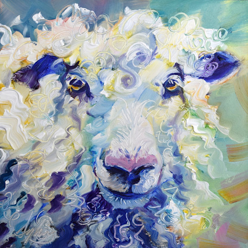Sylvina rollins smouldering gaze sheep oil painting asf upload 1 17 2022 pxyq9w