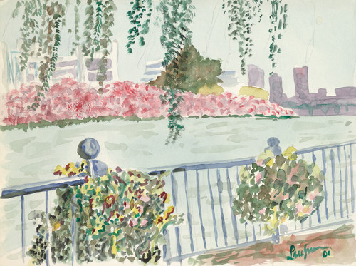 M. Blanche Rue Parisienne 水彩画 ２枚 M. Blanche Rue Parisienne 水彩画 2枚