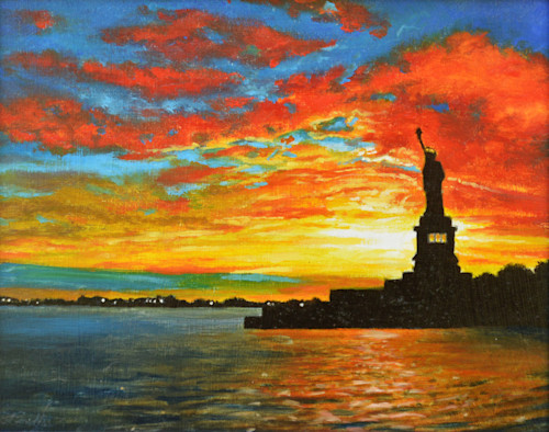 Red white and blue unframed riqdlt