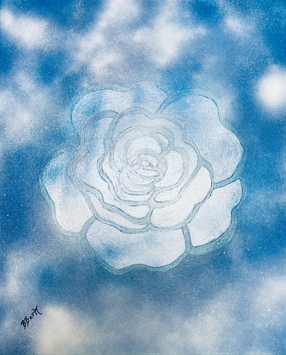 油絵 絵画【ブルーローズ】 Blue Rose Art | Beth Fine Art