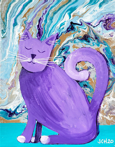 Purple cat 11x14 tbuwyr