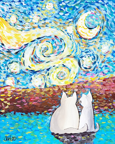 Starry night cats 8x10 bh3fxr