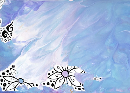 Sketchbook blue cloud doodle edge 5x7 xx5vln