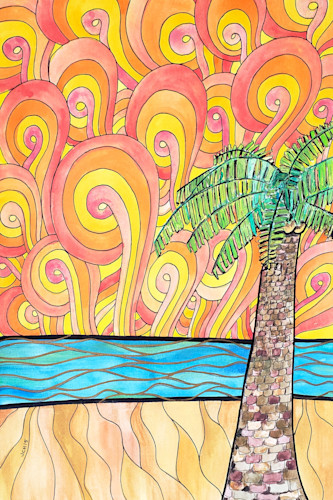 Sketchbook palm tree 12x18 ofk7tz