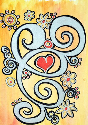 Sketchbook silver swirl heart mosaic 6x8.5 nmiykk