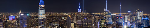 New york city   midtown skyline with tribute lights vj03mu