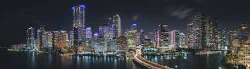 Miami   skyline at night vxezax