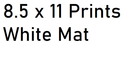 8.5x11 prints with white mat goxmol