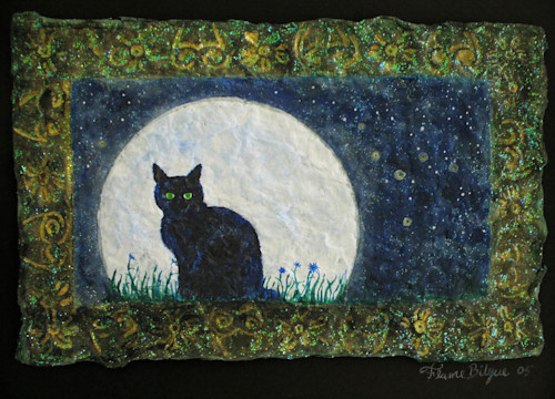 Flame bilyue   black cat moon h7rvnf