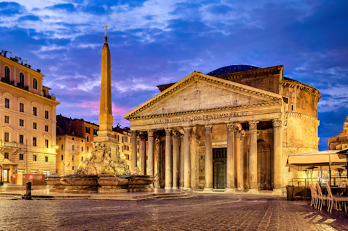 Piazza della rotonda pantheon obelisk rome italy nhxyzb