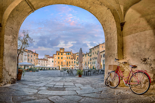 View of piazza dell anfiteatro square lucca italy jyink7