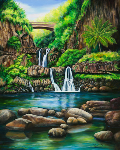 Hydrangea And Birds Of Paradise Art | Julie Galeeva Fine Art