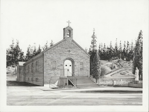 church’s Old St Joseph Catholic Church And Shrine Art | Pen and Ink