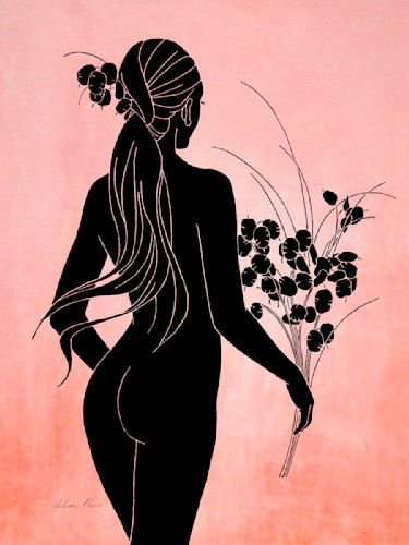 Girl with lunaria kxbplq