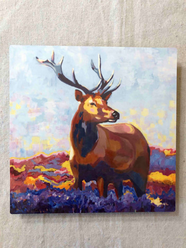 Elk wild life painting national parks gabriela ortiz painting t2yuzc
