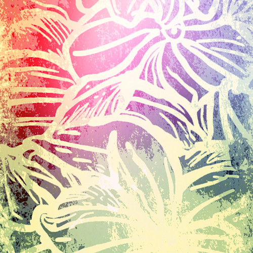 Hawaiian floral batik   square umyu5c