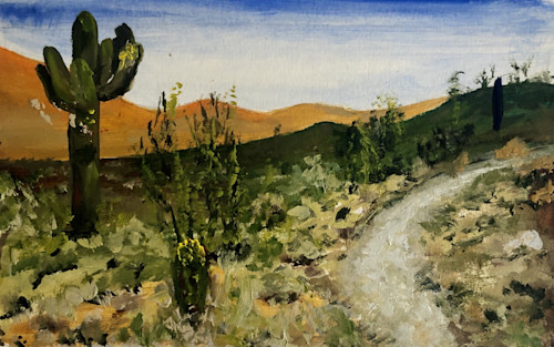 Taking a hike in the desert   print v70zq1