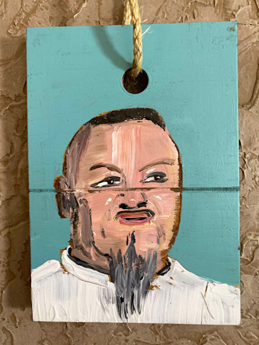 Professor Toru Tanaka Acrylic On Canvas 6x6in Art | El Santos World