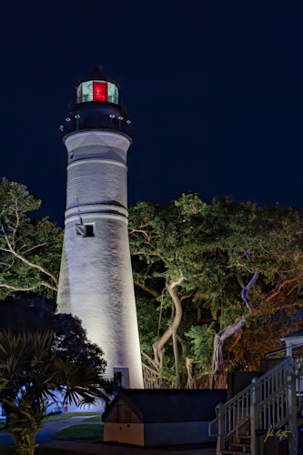 Key west lighthouse at night 24x36 uwh1pz