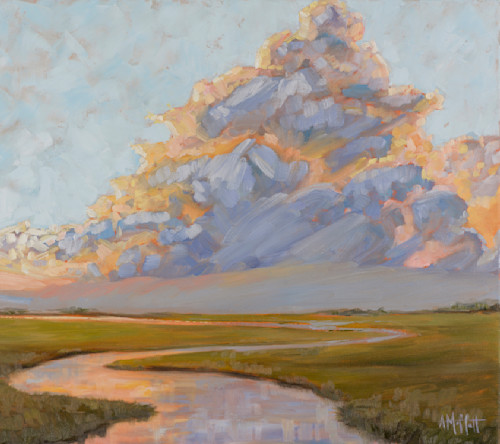 45x40 thunderclouds over the marsh zjrhpp