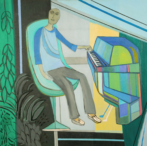 Piano man 2015 oil on canvas gigapixel standard scale 1 40x nvg9xk