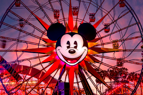 Mickey Fun Wheel at California Adventure Disneyland Art by