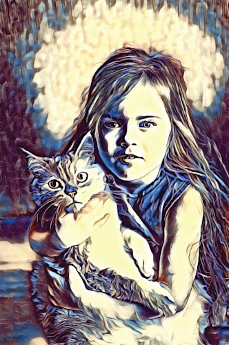 Girl with cat xth9xv