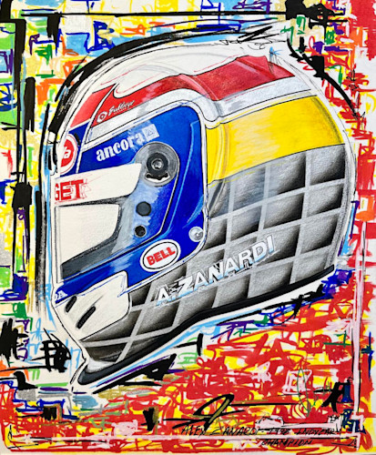 Alex Zanardi 98 Helmet Print