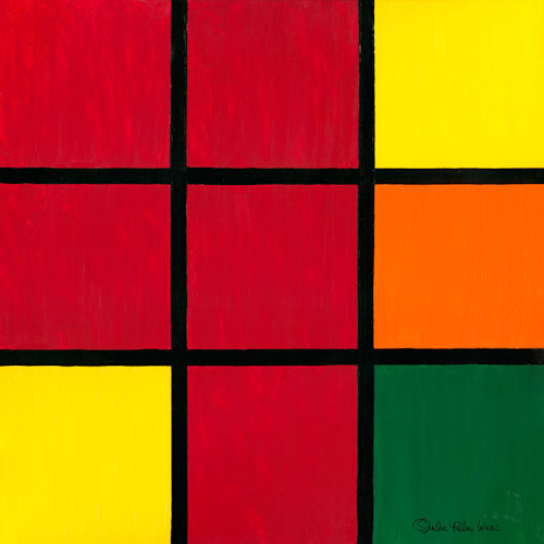 Rubik's Cubism #5 Art | Intuitive Abstract Art by Julie