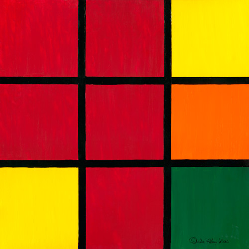 Rubik's Cubism #5 Art | Intuitive Abstract Art by Julie