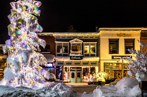 Snowy christmas tree in truckee 25 oy5lek