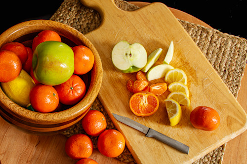 Tangerines apple lemons hnqfq0