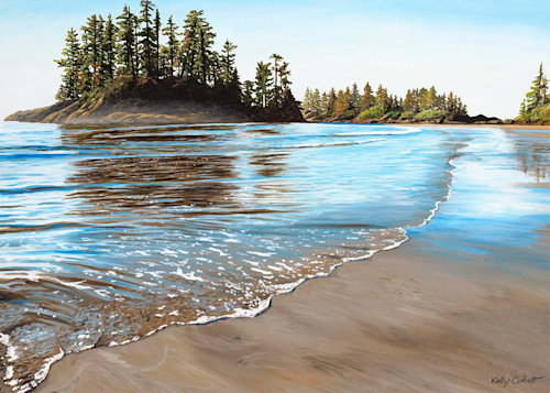 7x5 hand signed art card of Florencia Beach in Tofino, BC