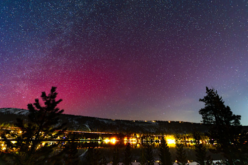 Northern lights over donner lake 2 pozjuj