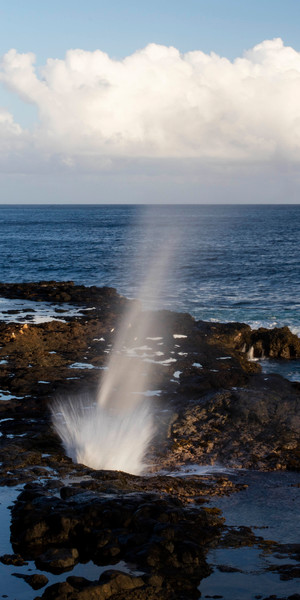 spouting horn, blowhole, Kauai