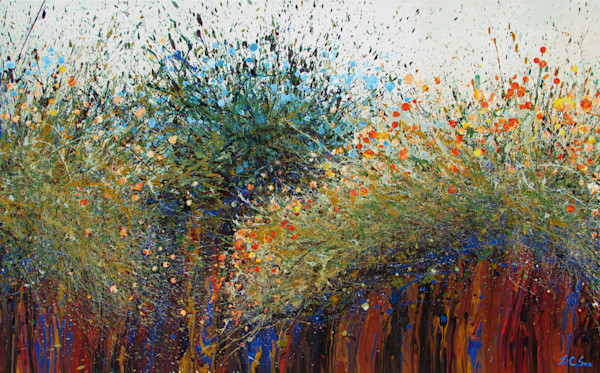 abstract wildflowers art, En Chuen Soo, Artist