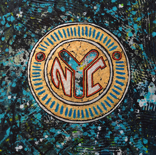 NYC Token Encaustic Wax Painting by Paul Zepeda Available on Wet Paint